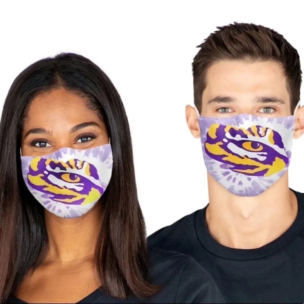 New in Package LSU Tigers Men's Women's Face Covering Mask Masks Set of 2